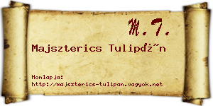 Majszterics Tulipán névjegykártya